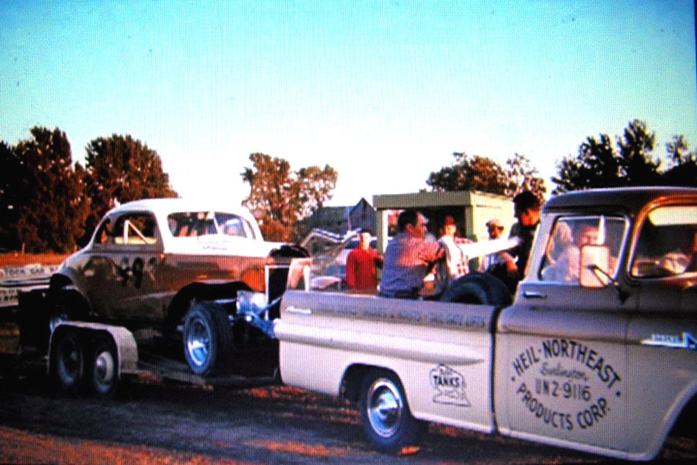 Royce Tucker cab of truck and the team arrive at 